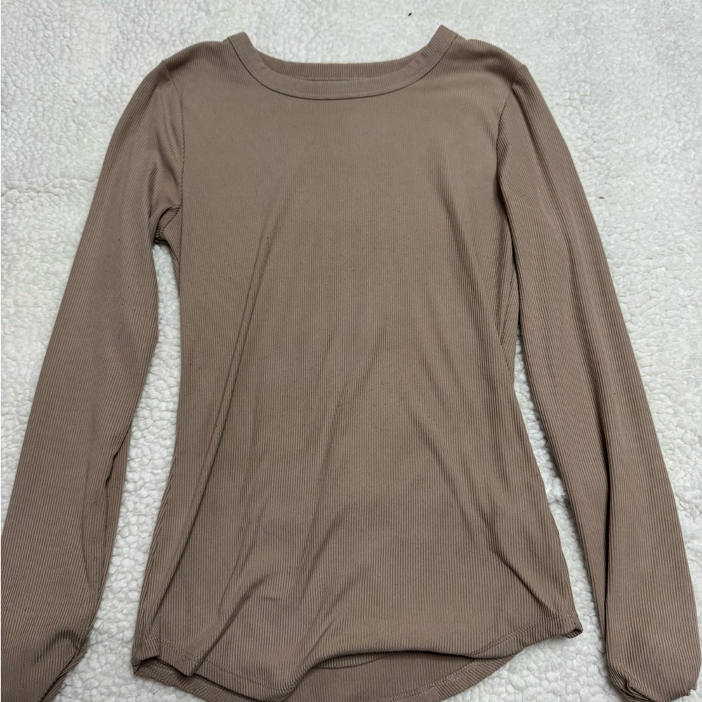 No Boundaries Brown Fitted Bodysuit Top